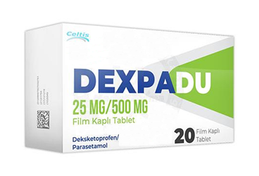 DEXPADU 25 MG /500 MG 20 FILM KAPLI TABLET